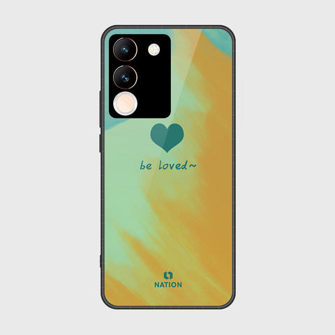 vivo V29e Cover- Onation Heart Series - HQ Ultra Shine Premium Infinity Glass Soft Silicon Borders Case (Fast Delivery)