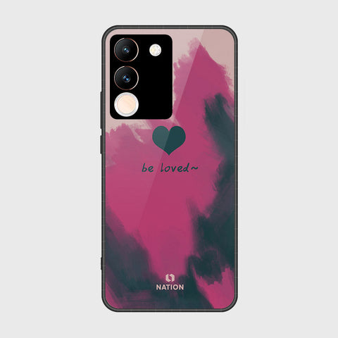 vivo V29e Cover- Onation Heart Series - HQ Ultra Shine Premium Infinity Glass Soft Silicon Borders Case (Fast Delivery)