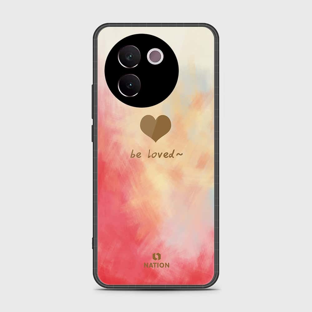 Vivo V30e Cover- Onation Heart Series - HQ Ultra Shine Premium Infinity Glass Soft Silicon Borders Case