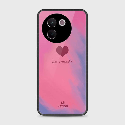 Vivo V30e Cover- Onation Heart Series - HQ Ultra Shine Premium Infinity Glass Soft Silicon Borders Case