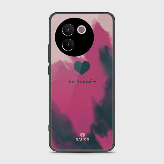 Vivo V30e Cover- Onation Heart Series - HQ Ultra Shine Premium Infinity Glass Soft Silicon Borders Case (Fast Delivery)