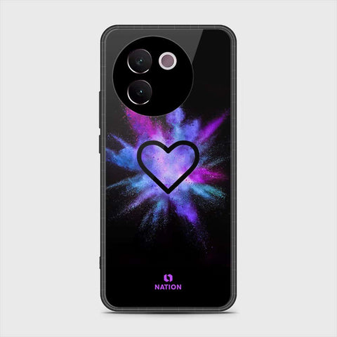Vivo V30e Cover- Onation Heart Series - HQ Ultra Shine Premium Infinity Glass Soft Silicon Borders Case