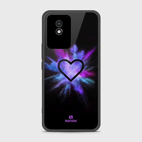 Vivo Y11 2023 Cover- Onation Heart Series - HQ Ultra Shine Premium Infinity Glass Soft Silicon Borders Case