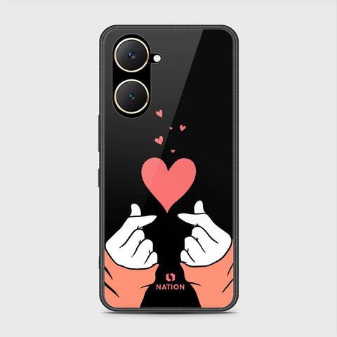 Vivo Y03t Cover- Onation Heart Series - HQ Ultra Shine Premium Infinity Glass Soft Silicon Borders Case