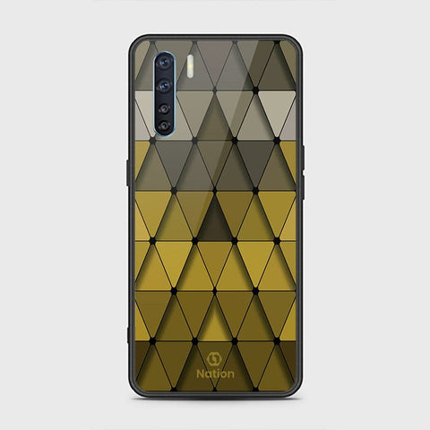 Oppo F15 Cover - ONation Pyramid Series - D17 - HQ Ultra Shine Premium Infinity Glass Soft Silicon Borders Case ( Fast Delivery )