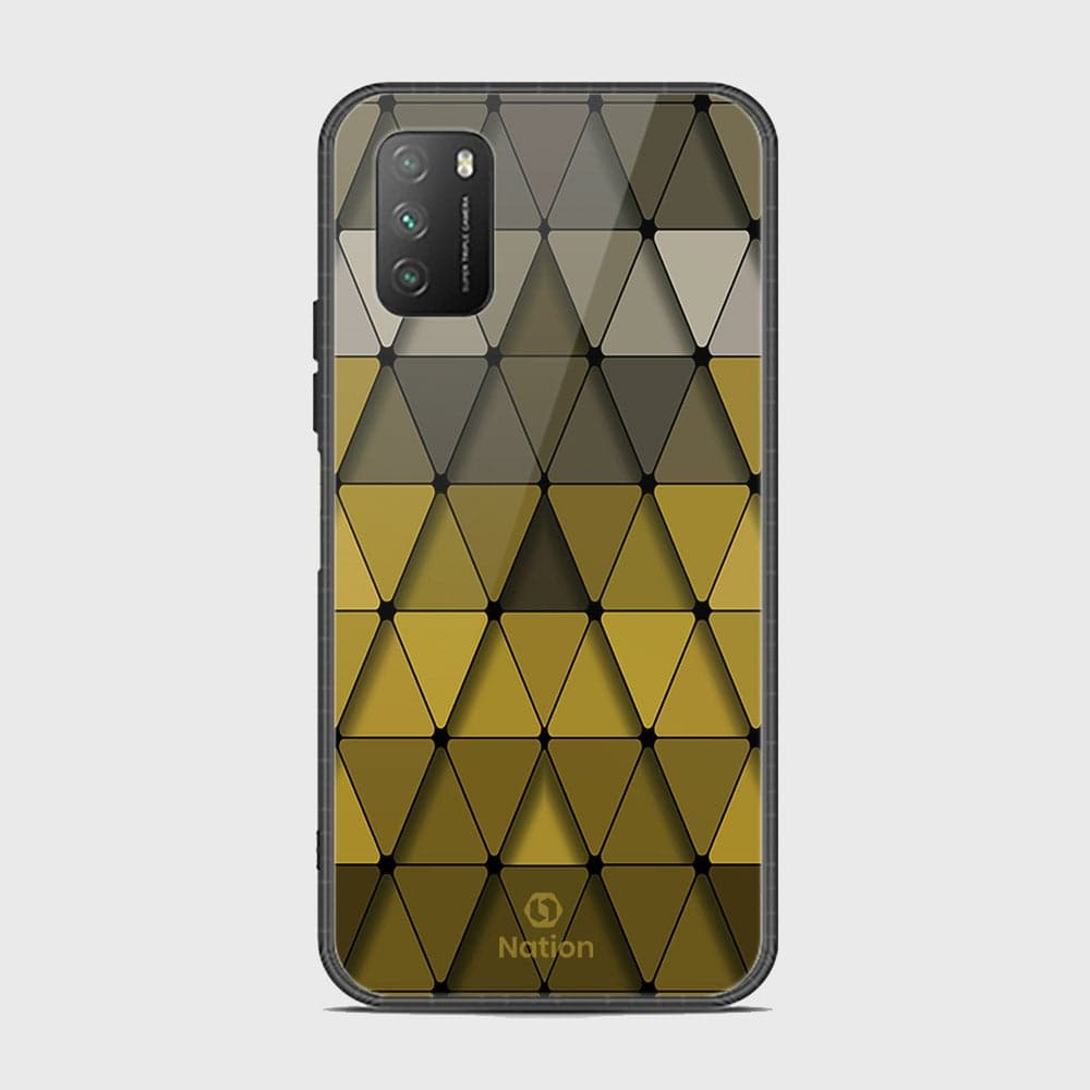 Xiaomi Poco M3 Cover - Onation Pyramid Series - HQ Ultra Shine Premium Infinity Glass Soft Silicon Borders Case (Fast Delivery)