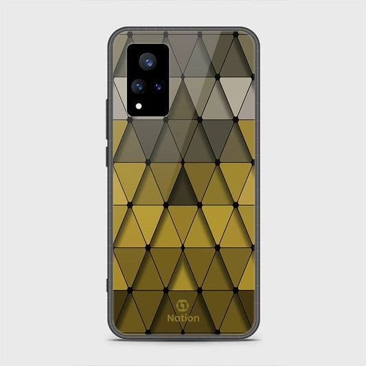 Vivo V21s Cover - Onation Pyramid Series - D5 - HQ Ultra Shine Premium Infinity Glass Soft Silicon Borders Case ( Fast Delivery )