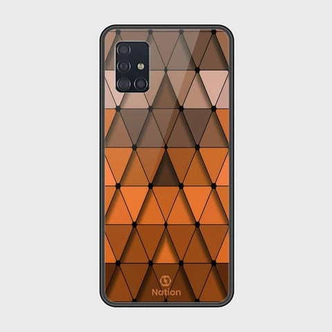 Samsung Galaxy A51 Cover - ONation Pyramid Series - HQ Ultra Shine Premium Infinity Glass Soft Silicon Borders Case (Fast Delivery)