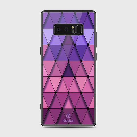 Samsung Galaxy Note 8 Cover - Onation Pyramid Series - D326 - HQ Ultra Shine Premium Infinity Glass Soft Silicon Borders Case ( Fast Delivery )