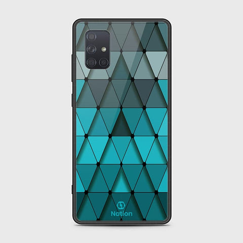 Samsung Galaxy A71 Cover - ONation Pyramid Series - HQ Ultra Shine Premium Infinity Glass Soft Silicon Borders Case (Fast Delivery)