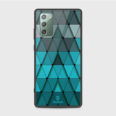 Samsung Galaxy Note 20 Cover - ONation Pyramid Series - D14 - HQ Ultra Shine Premium Infinity Glass Soft Silicon Borders Case ( Fast Delivery )