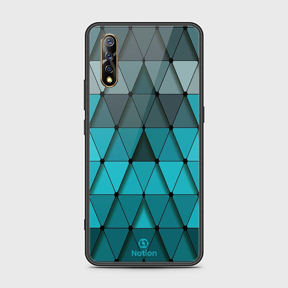 Vivo S1 Cover - Onation Pyramid Series - HQ Ultra Shine Premium Infinity Glass Soft Silicon Borders Case (Fast Delivery)