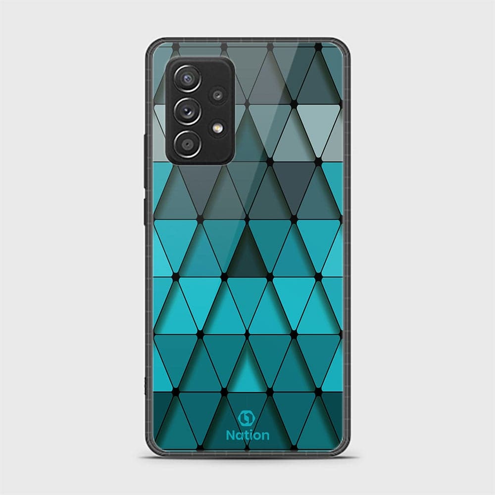 Samsung Galaxy A52s 5G Cover - ONation Pyramid Series - D8 - HQ Ultra Shine Premium Infinity Glass Soft Silicon Borders Case ( Fast Delivery )