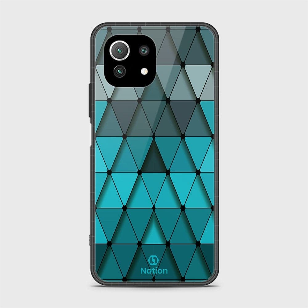 Xiaomi Mi 11 Lite Cover - Onation Pyramid Series - D17 - HQ Ultra Shine Premium Infinity Glass Soft Silicon Borders Case ( Fast Delivery )