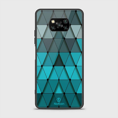 Xiaomi Poco X3 Cover - ONation Pyramid Series - D41 - HQ Ultra Shine Premium Infinity Glass Soft Silicon Borders Case ( Fast Delivery )