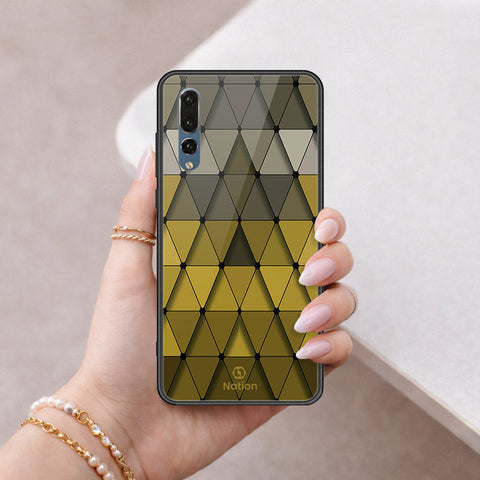Huawei P20 Pro Cover - ONation Pyramid Series - HQ Ultra Shine Premium Infinity Glass Soft Silicon Borders Case