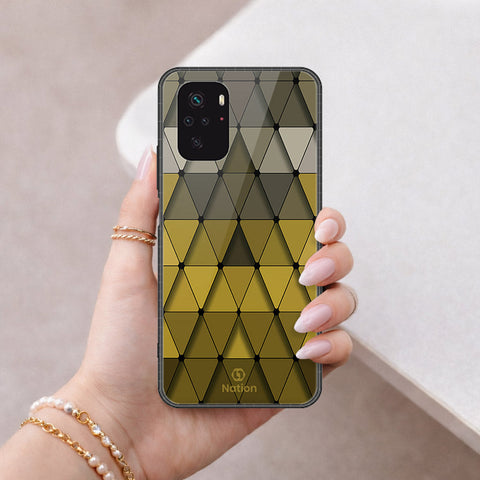 Xiaomi Redmi Note 10 4G Cover - ONation Pyramid Series - HQ Ultra Shine Premium Infinity Glass Soft Silicon Borders Case