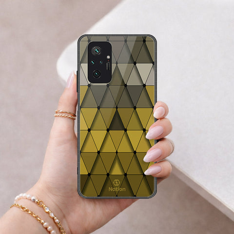 Xiaomi Redmi Note 10 Pro 4G Cover - ONation Pyramid Series - HQ Ultra Shine Premium Infinity Glass Soft Silicon Borders Case