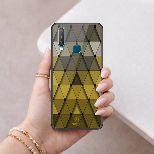 Vivo Y12 Cover - ONation Pyramid Series - HQ Ultra Shine Premium Infinity Glass Soft Silicon Borders Case
