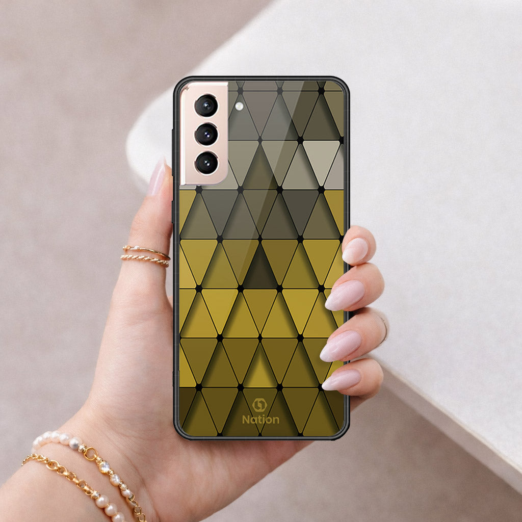 Samsung Galaxy S21 5G Cover - ONation Pyramid Series - HQ Ultra Shine Premium Infinity Glass Soft Silicon Borders Case