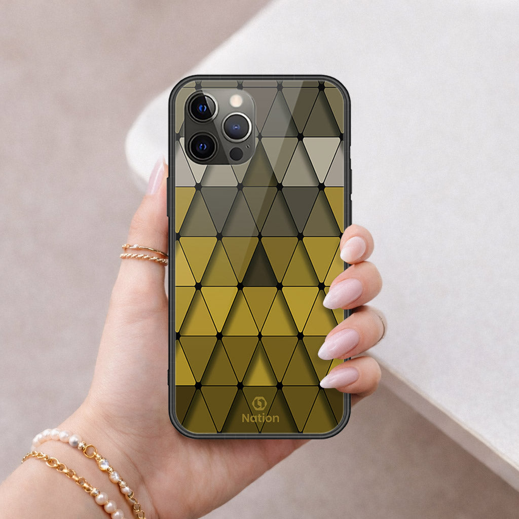 iPhone 12 Pro - ONation Pyramid Series - HQ Ultra Shine Premium Infinity Glass Soft Silicon Borders Case
