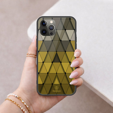 iPhone 12 Pro - ONation Pyramid Series - HQ Ultra Shine Premium Infinity Glass Soft Silicon Borders Case