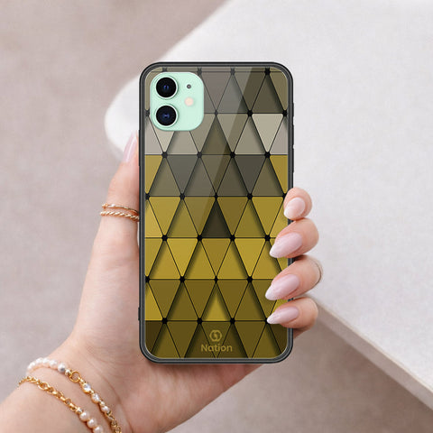 iPhone 11 - ONation Pyramid Series - HQ Ultra Shine Premium Infinity Glass Soft Silicon Borders Case
