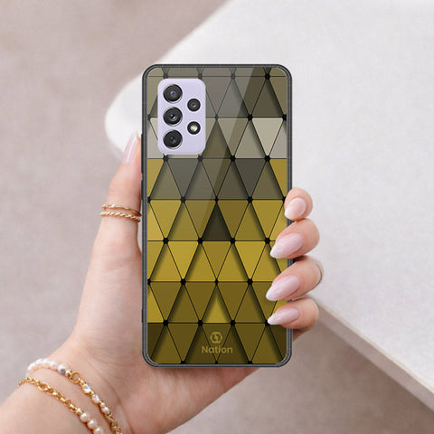 Samsung Galaxy A72 Cover - ONation Pyramid Series - HQ Ultra Shine Premium Infinity Glass Soft Silicon Borders Case