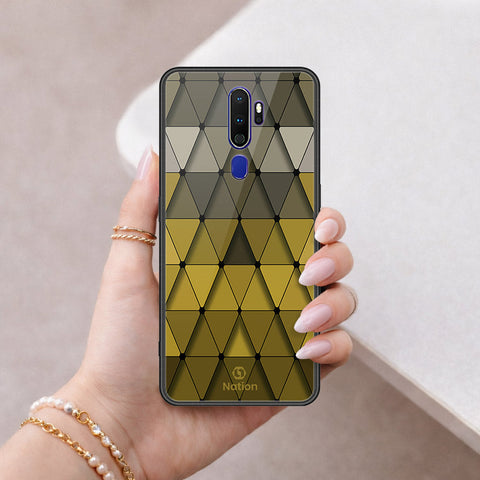 Oppo A9 2020 Cover - ONation Pyramid Series - HQ Ultra Shine Premium Infinity Glass Soft Silicon Borders Case