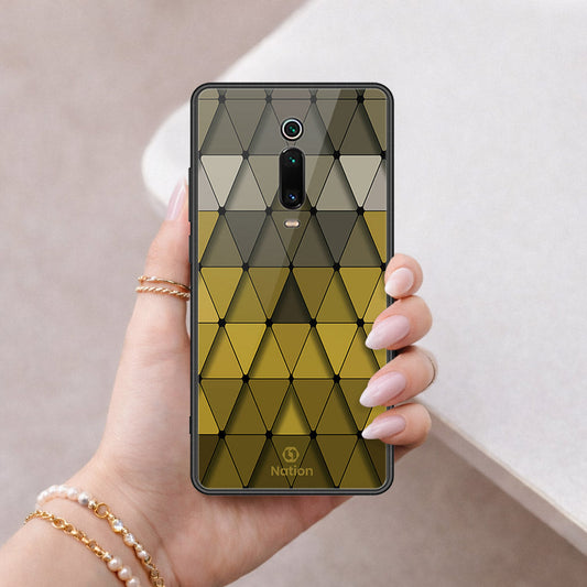 Xiaomi Mi 9T Pro Cover - ONation Pyramid Series - HQ Ultra Shine Premium Infinity Glass Soft Silicon Borders Case