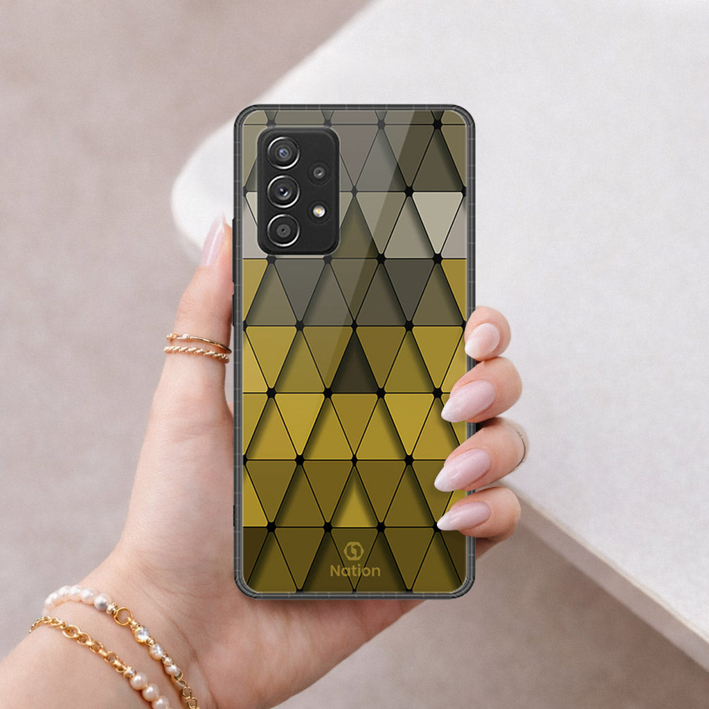 Samsung Galaxy A52s Cover - ONation Pyramid Series - HQ Ultra Shine Premium Infinity Glass Soft Silicon Borders Case