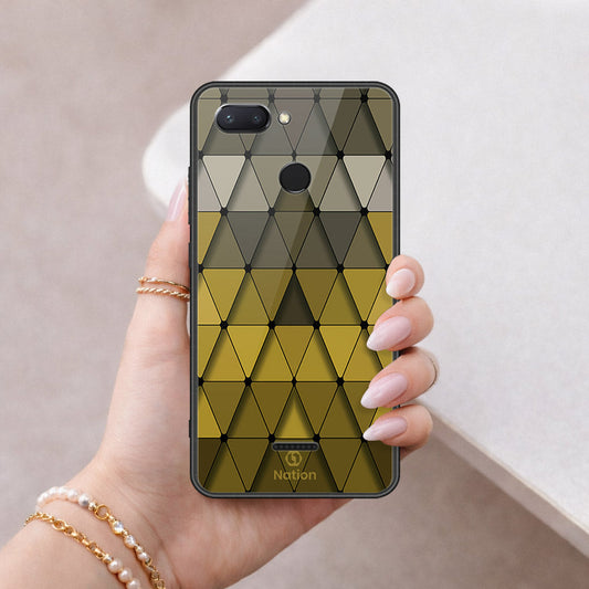 Xiaomi Redmi 6 Cover - ONation Pyramid Series - HQ Ultra Shine Premium Infinity Glass Soft Silicon Borders Case