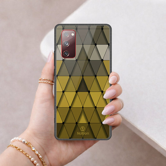 Samsung Galaxy S20 FE Cover - ONation Pyramid Series - HQ Ultra Shine Premium Infinity Glass Soft Silicon Borders Case