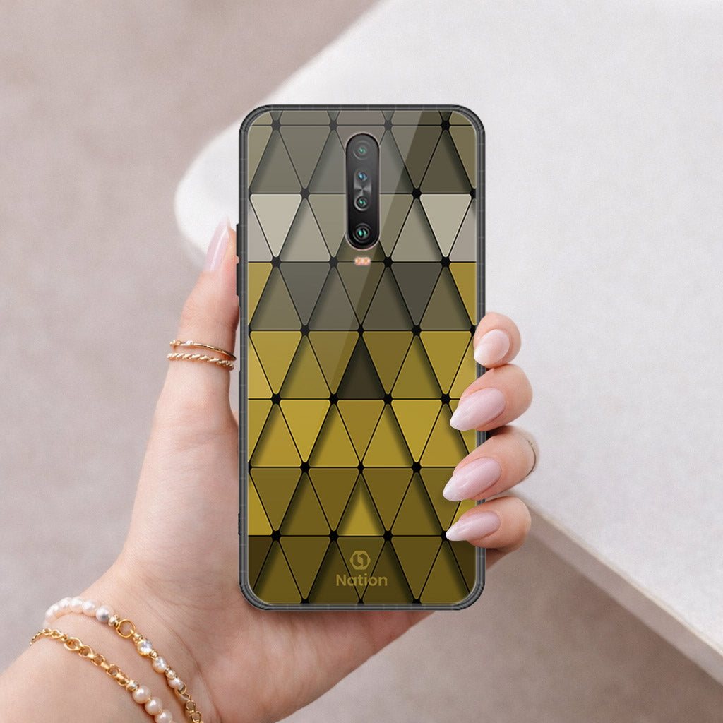 Xiaomi Redmi K30 Cover - ONation Pyramid Series - HQ Ultra Shine Premium Infinity Glass Soft Silicon Borders Case