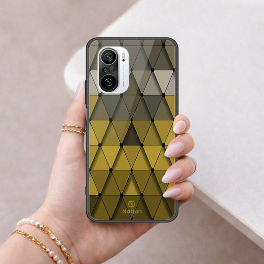 Xiaomi Poco F3 Cover - ONation Pyramid Series - HQ Ultra Shine Premium Infinity Glass Soft Silicon Borders Case