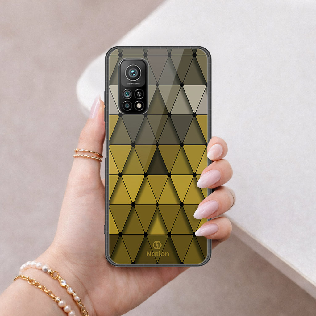 Xiaomi Mi 10T Cover - ONation Pyramid Series - HQ Ultra Shine Premium Infinity Glass Soft Silicon Borders Case