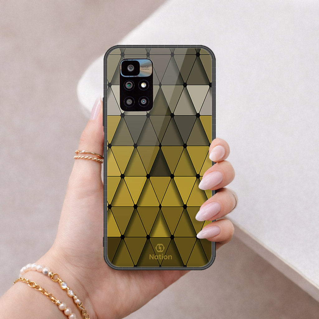 Xiaomi Redmi 10 Cover - ONation Pyramid Series - HQ Ultra Shine Premium Infinity Glass Soft Silicon Borders Case