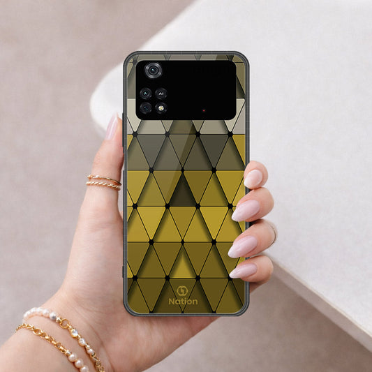 Xiaomi Poco M4 Pro Cover - ONation Pyramid Series - HQ Ultra Shine Premium Infinity Glass Soft Silicon Borders Case