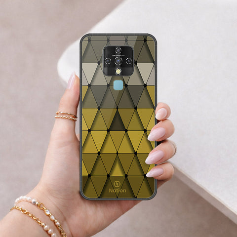 Tecno Camon 16 Pro Cover - ONation Pyramid Series - HQ Ultra Shine Premium Infinity Glass Soft Silicon Borders Case