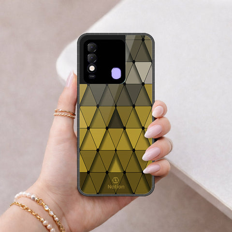 Tecno Spark 8 Cover - ONation Pyramid Series - HQ Ultra Shine Premium Infinity Glass Soft Silicon Borders Case