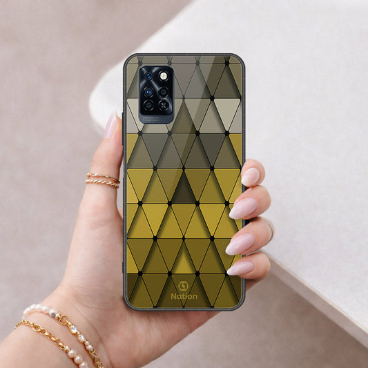 Infinix Note 10 Pro Cover - ONation Pyramid Series - HQ Ultra Shine Premium Infinity Glass Soft Silicon Borders Case