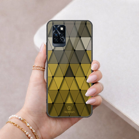 Infinix Note 10 Pro Cover - ONation Pyramid Series - HQ Ultra Shine Premium Infinity Glass Soft Silicon Borders Case