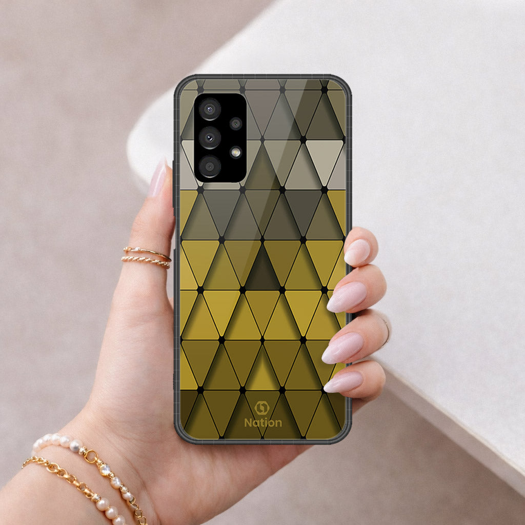 Samsung Galaxy A13 4G Cover - ONation Pyramid Series - HQ Ultra Shine Premium Infinity Glass Soft Silicon Borders Case