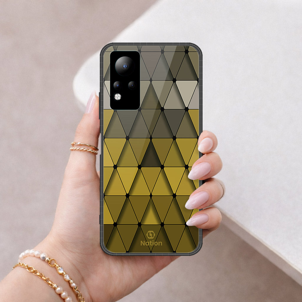Infinix Note 12 G88 Cover - ONation Pyramid Series - HQ Ultra Shine Premium Infinity Glass Soft Silicon Borders Case