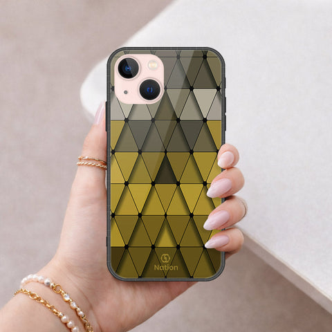 iPhone 14 Plus Cover - ONation Pyramid Series - HQ Ultra Shine Premium Infinity Glass Soft Silicon Borders Case