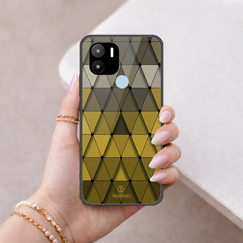 Xiaomi Redmi A1 Plus Cover - ONation Pyramid Series - HQ Ultra Shine Premium Infinity Glass Soft Silicon Borders Case