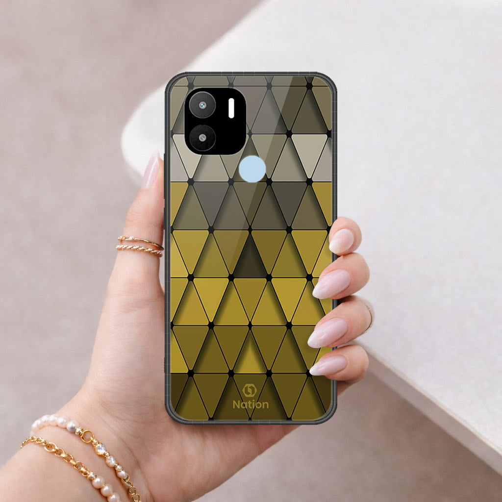 Xiaomi Poco C50 Cover - ONation Pyramid Series - HQ Ultra Shine Premium Infinity Glass Soft Silicon Borders Case