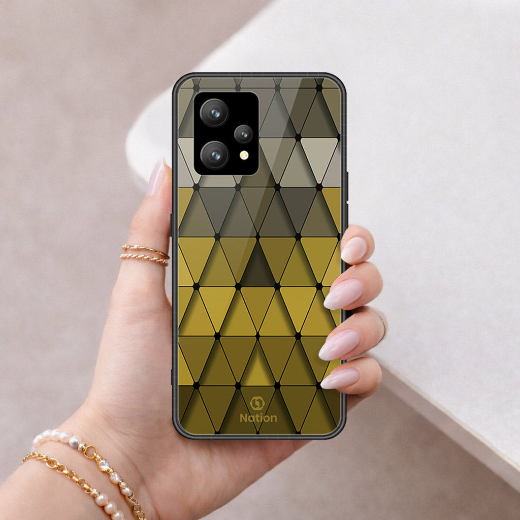 Realme 9 4G Cover - ONation Pyramid Series - HQ Ultra Shine Premium Infinity Glass Soft Silicon Borders Case