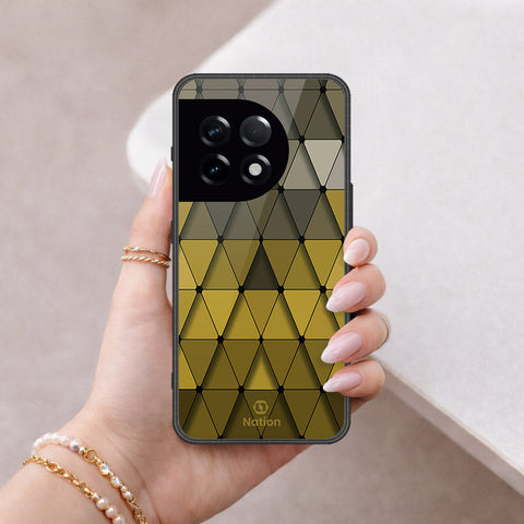 OnePlus Ace 2 Cover - ONation Pyramid Series - HQ Ultra Shine Premium Infinity Glass Soft Silicon Borders Case