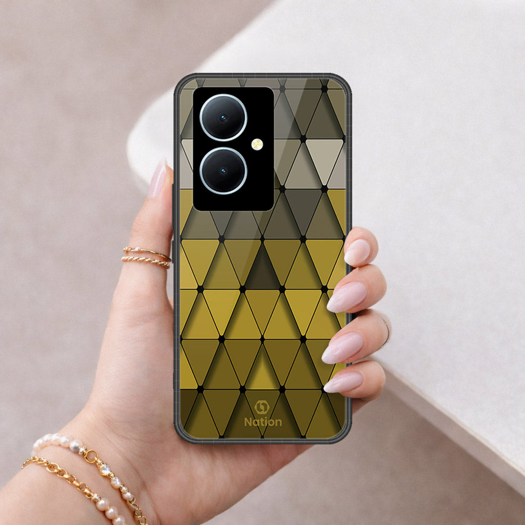 Vivo Y78 Plus 5G Cover - ONation Pyramid Series - HQ Ultra Shine Premium Infinity Glass Soft Silicon Borders Case